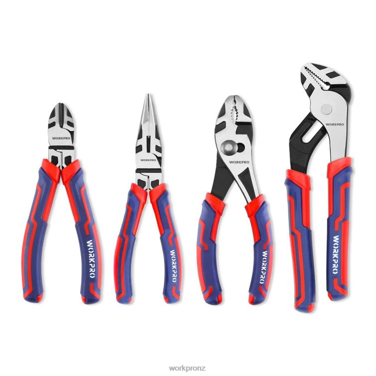 4 Pcs Premium CR-V Construction Pliers Tool Sets 8884L72 Morden WORKPRO Tool