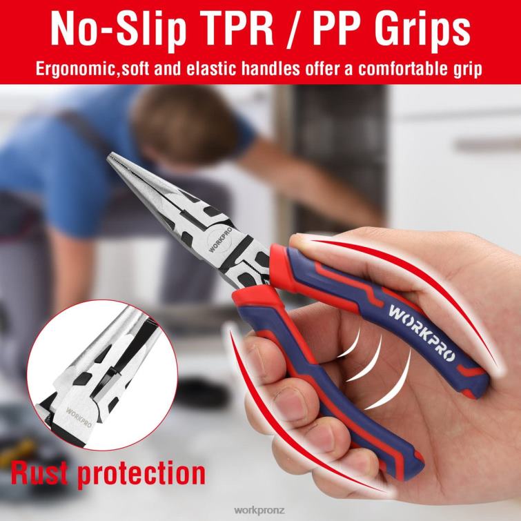 4 Pcs Premium CR-V Construction Pliers Tool Sets 8884L72 Morden WORKPRO Tool