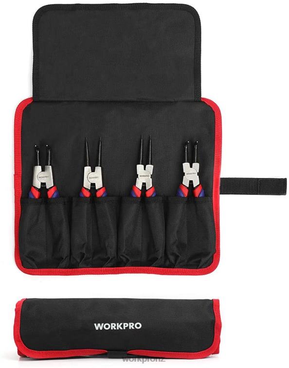 4 Pcs Snap Ring Pliers Set with Storage Pouch 8884L67 Useful WORKPRO Tool
