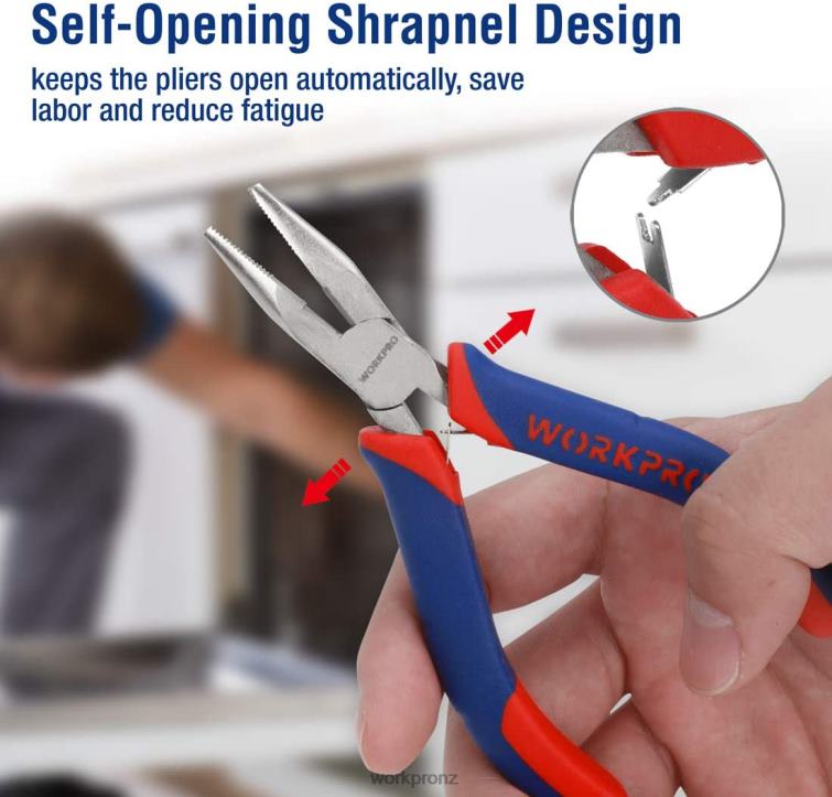 6 Pcs Mini Pliers Set with Pouch 8884L64 Useful WORKPRO Tool