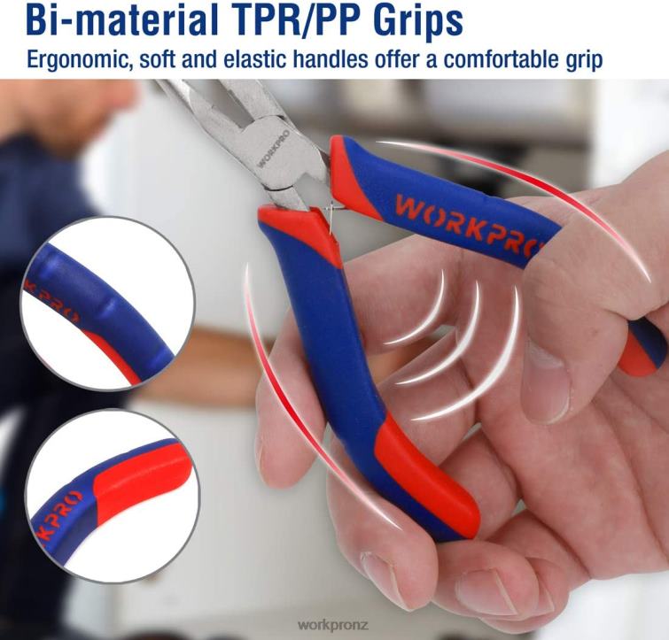 6 Pcs Mini Pliers Set with Pouch 8884L64 Useful WORKPRO Tool