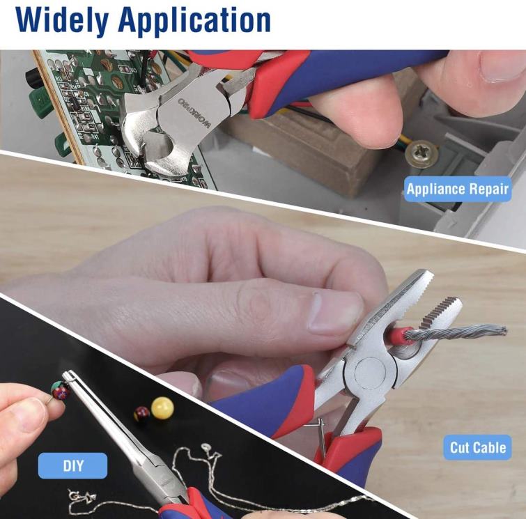 6 Pcs Mini Pliers Set with Pouch 8884L64 Useful WORKPRO Tool