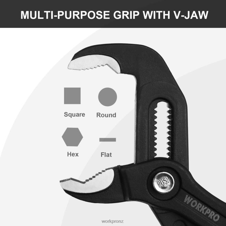 Groove Joint Pliers with Comfort Grip 8884L71 Helpful WORKPRO Tool