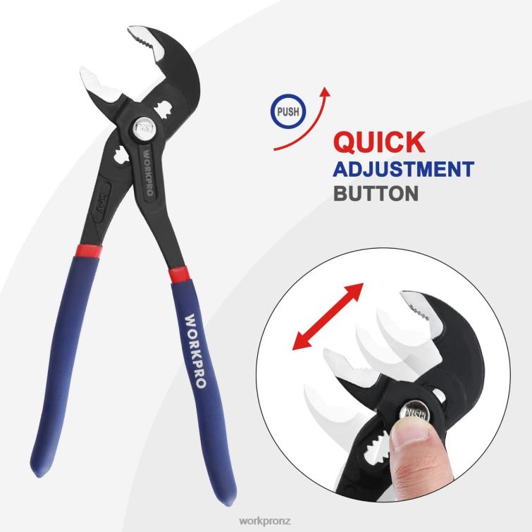 Groove Joint Pliers with Comfort Grip 8884L71 Helpful WORKPRO Tool