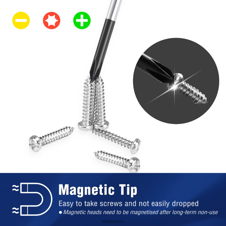 10-Pcs Precision Screwdriver Set with Case, Phillips, Slotted, Torx Star, Magnetic Screwdriver Repair Tool Kit, Non-Slip Grip 8884L103 New WORKPRO Tool