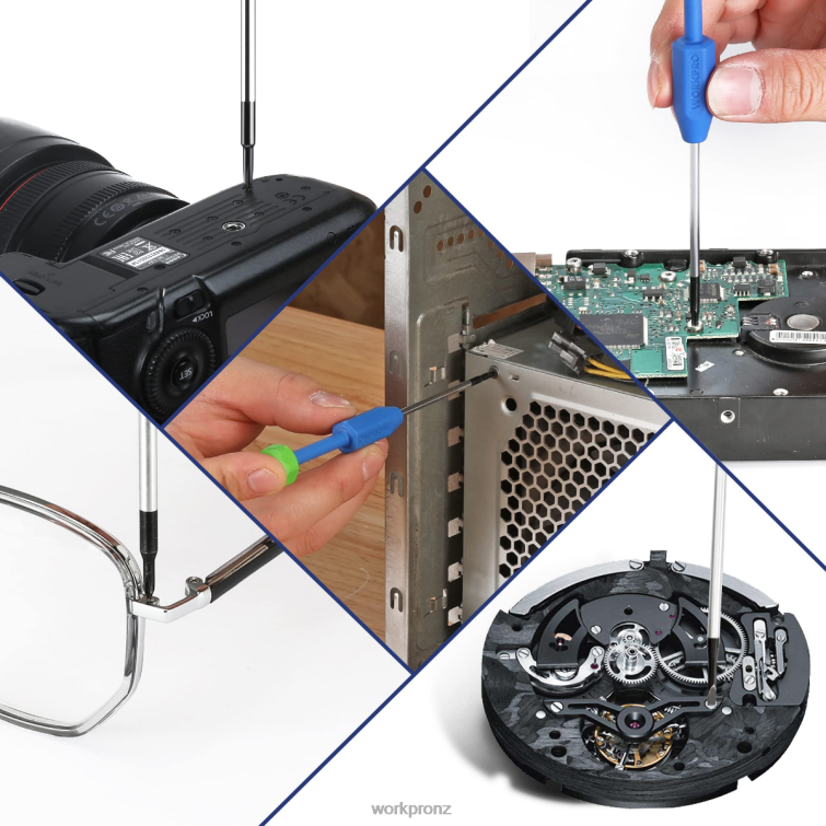 10-Pcs Precision Screwdriver Set with Case, Phillips, Slotted, Torx Star, Magnetic Screwdriver Repair Tool Kit, Non-Slip Grip 8884L103 New WORKPRO Tool