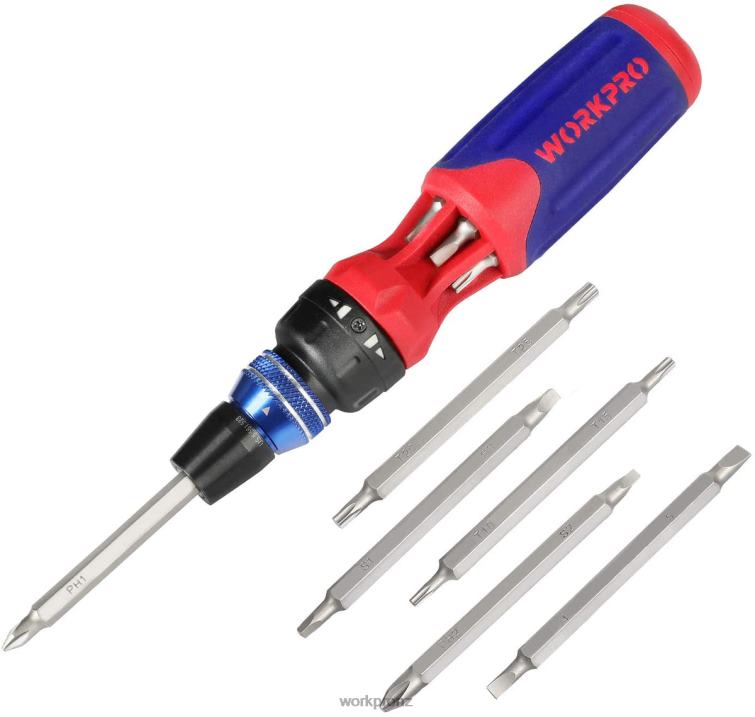 12-in-1 Ratcheting Multi-Bit Quick-load Mechanism Screwdriver 8884L101 Morden WORKPRO Tool