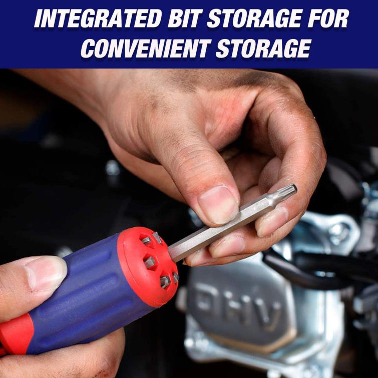 12-in-1 Ratcheting Multi-Bit Quick-load Mechanism Screwdriver 8884L101 Morden WORKPRO Tool