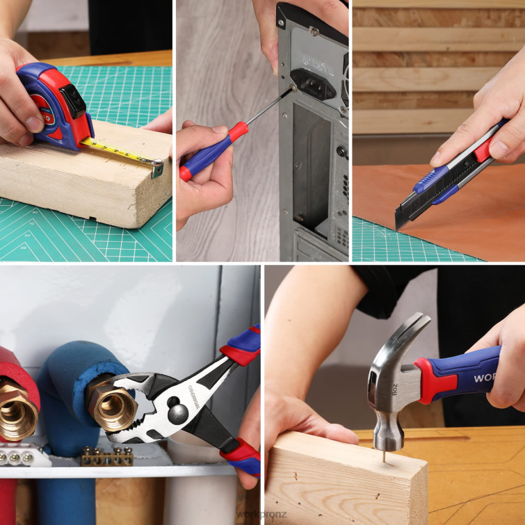 18 Pcs General Home Tool Kit 8884L102 Pink/Blue WORKPRO Tool