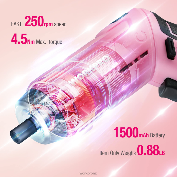 18 Pcs General Home Tool Kit 8884L102 Pink/Blue WORKPRO Tool