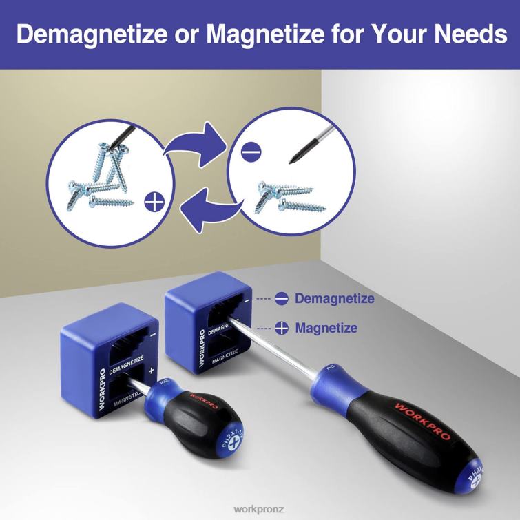 Magnetic Screwdriver Set, 16 Pcs Torx Slotted Phillips Precision Screwdrivers with Magnetizer 8884L98 New WORKPRO Tool