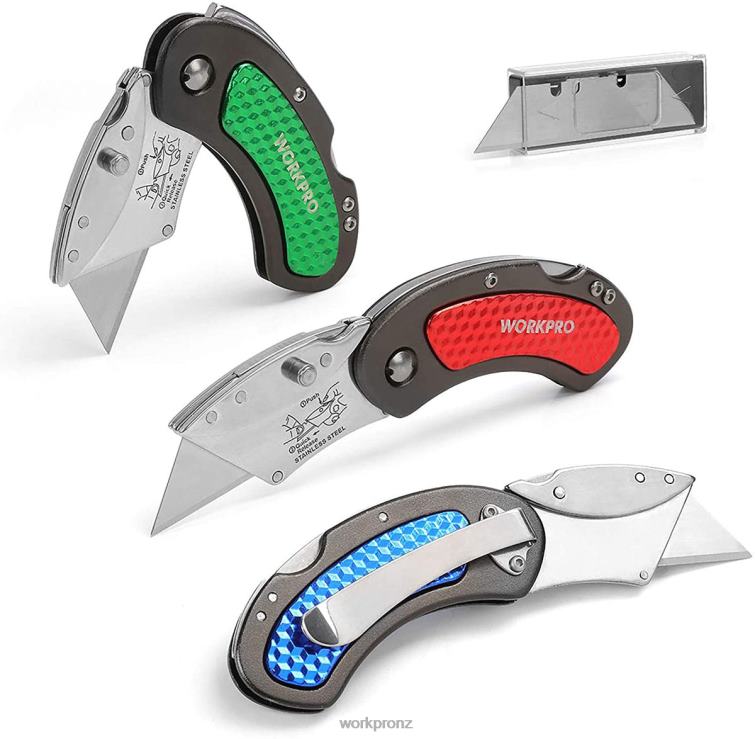 Quick Change Blade Folding Utility Knife Set 8884L42 Morden WORKPRO Tool