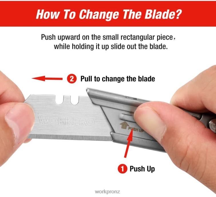 Quick Change Folding Pocket Utility Knife Mini Stainless Steel Folding Knife with Belt Clip 8884L47 New WORKPRO Tool