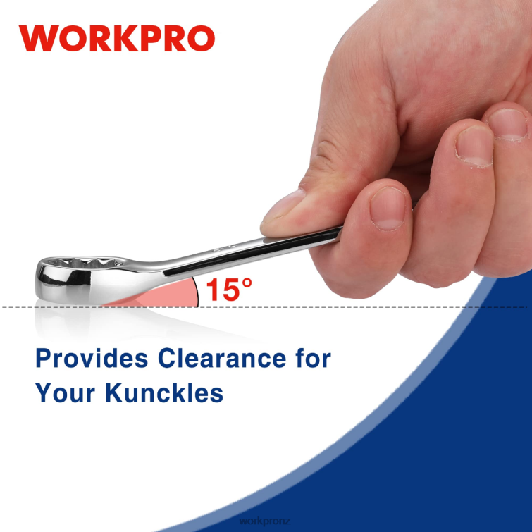 12 Pcs Metric 8-19mm, Premium Cr-V Combination Wrench Set 8884L95 New WORKPRO Tool