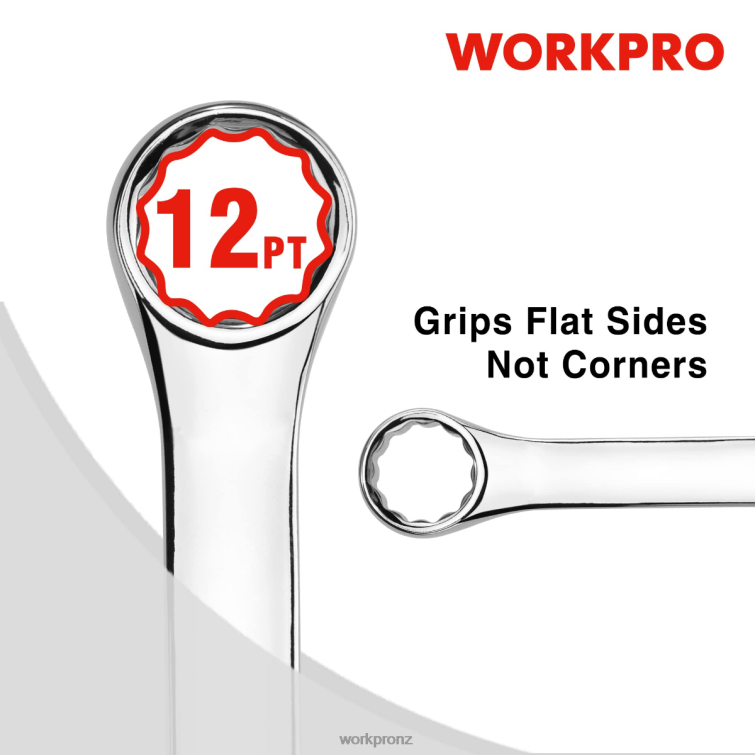 12 Pcs Metric 8-19mm, Premium Cr-V Combination Wrench Set 8884L95 New WORKPRO Tool