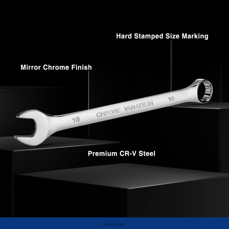 12 Pcs Metric 8-19mm, Premium Cr-V Combination Wrench Set 8884L95 New WORKPRO Tool