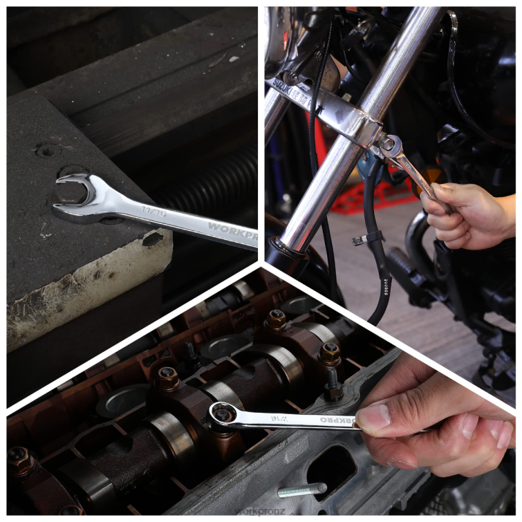 12 Pcs Metric 8-19mm, Premium Cr-V Combination Wrench Set 8884L95 New WORKPRO Tool