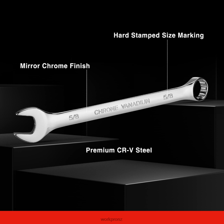 12 Pcs Metric 8-19mm, Premium Cr-V Combination Wrench Set 8884L95 New WORKPRO Tool