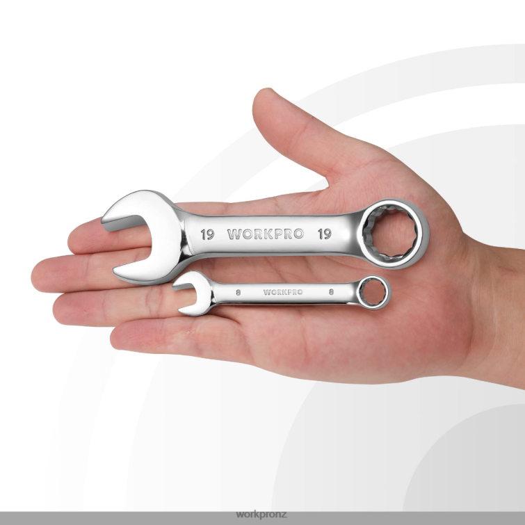 12 Pcs Stubby Combination Wrench Set 8884L97 Helpful WORKPRO Tool