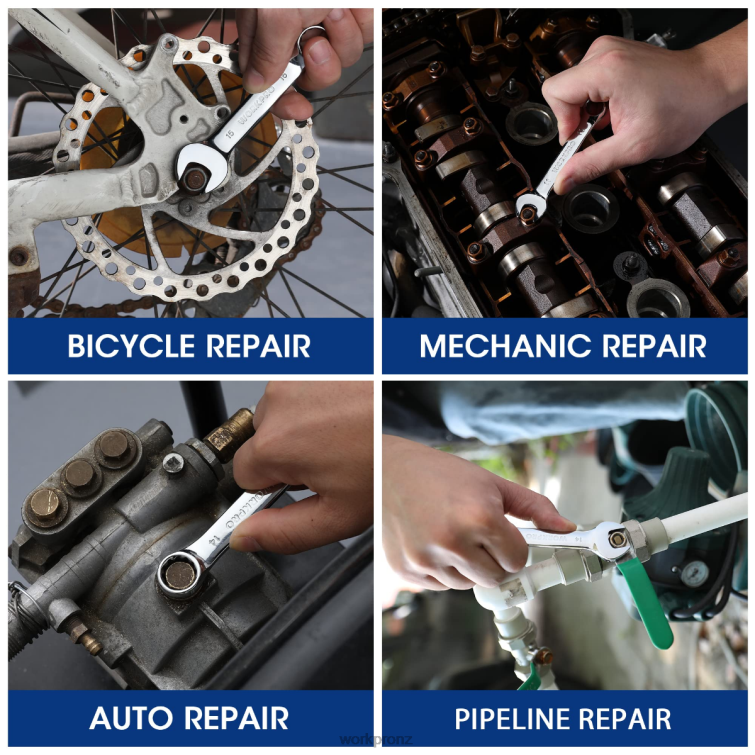 12 Pcs Stubby Combination Wrench Set 8884L97 Helpful WORKPRO Tool