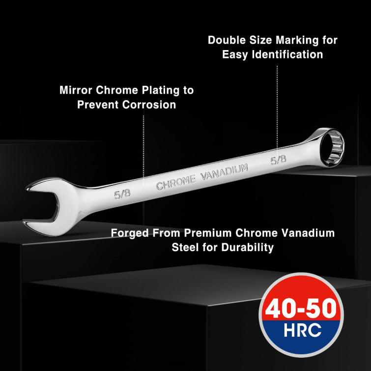 20 Pcs Metric & SAE Combination Cr-V 12-point Wrench Set 8884L93 Morden WORKPRO Tool