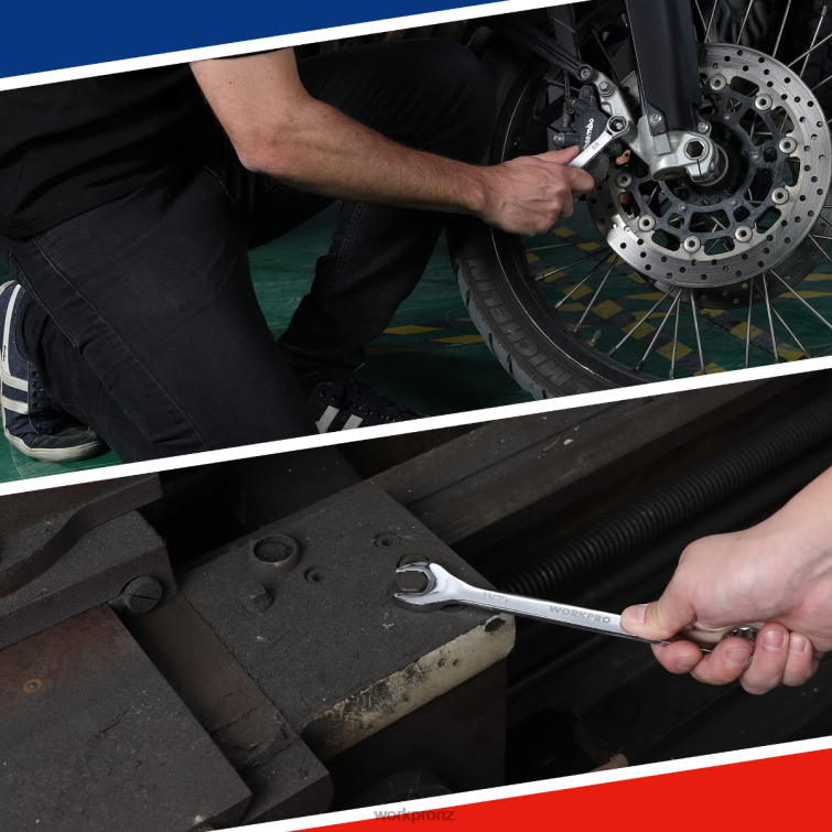 20 Pcs Metric & SAE Combination Cr-V 12-point Wrench Set 8884L93 Morden WORKPRO Tool