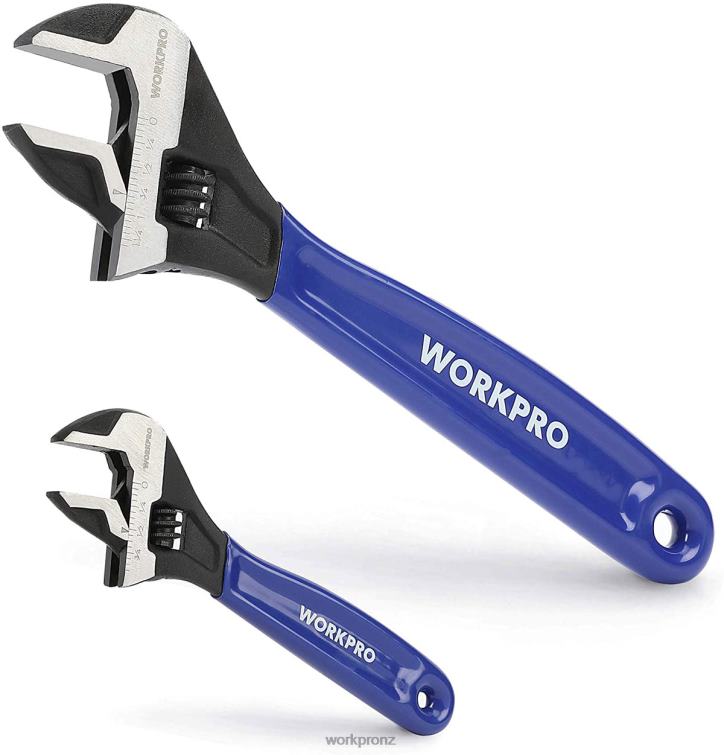 2 Pcs Adjustable Wrench Set for Home GarageWorkshop and DIY 8884L87 Helpful WORKPRO Tool