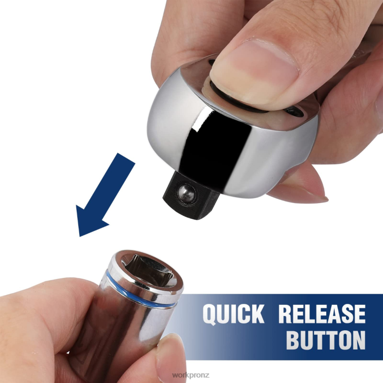 3 Pcs Ratchet Set, Quick-Release Reversible 72-Tooth 40CR Steel Drive Socket Wrench 8884L91 Helpful WORKPRO Tool