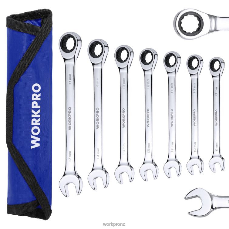 7-Piece Ratcheting Combination Wrench Set 8884L85 Useful WORKPRO Tool