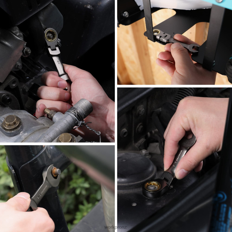 8 Pcs Flex-Head Stubby Ratcheting Combination Wrench Set 8884L82 New WORKPRO Tool