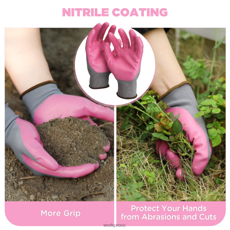 4PCS Aluminum Garden Tool Set 8884L285 White/Pink WORKPRO Tool