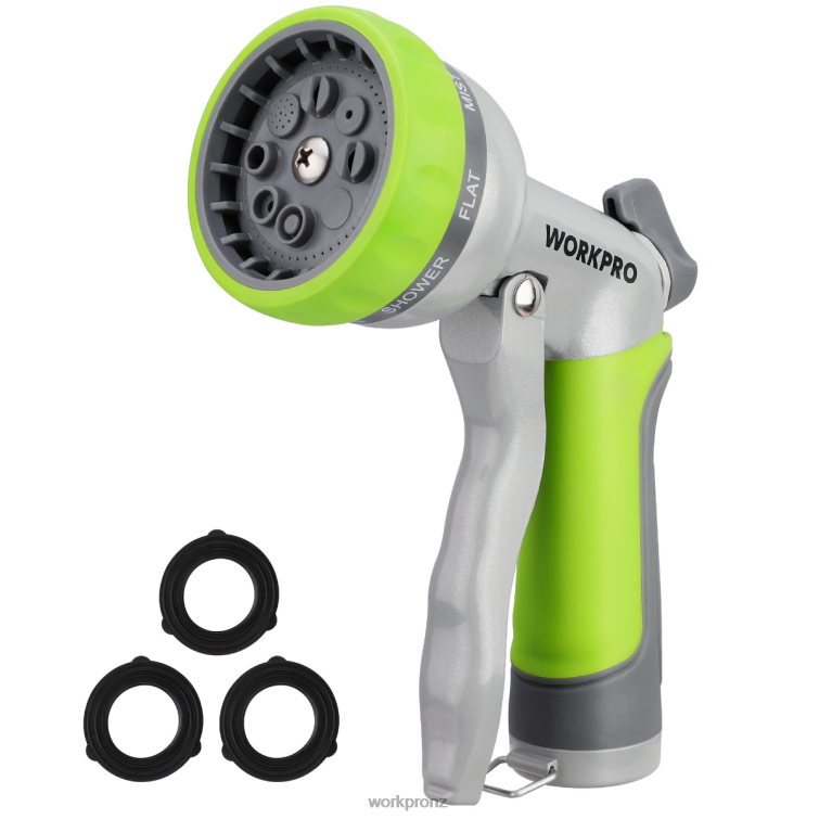 Garden High Pressure Water Hose Nozzle Sprayer with 8 Adjustable Watering Patterns & Thumb Control Design 8884L288 Useful WORKPRO Tool