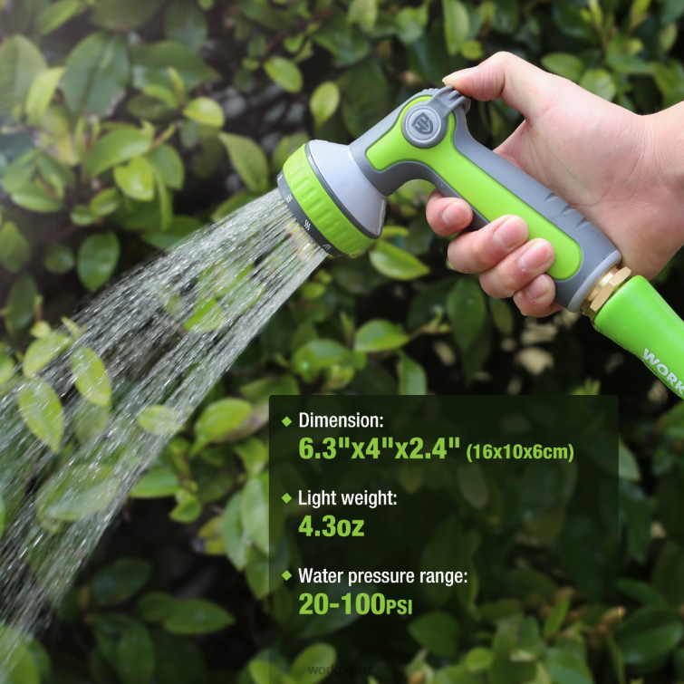 Garden Hose Nozzle Sprayer with 10 Spray Patterns 8884L278 Helpful WORKPRO Tool