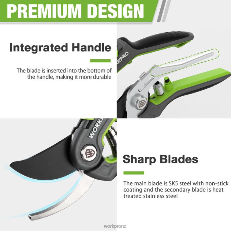 Garden Pruning Shears 2 Pack, Bypass Pruning Shears and Straight Garden Scissors 8884L280 Morden WORKPRO Tool