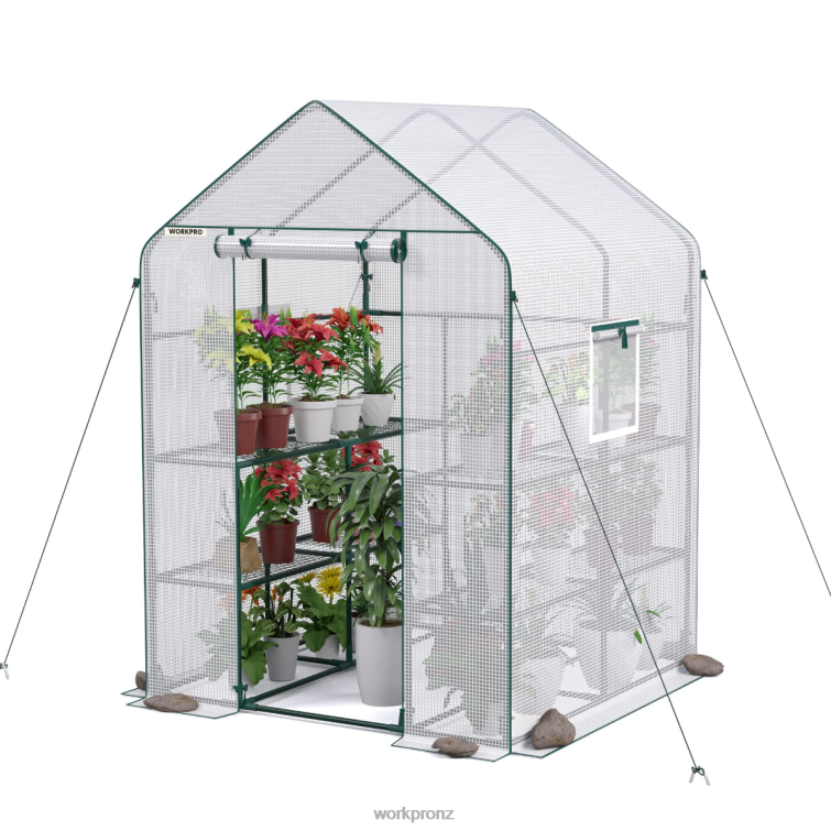 Large 3 Tier 8 ShelvesOutdoor Portable Walk-in Gardening Greenhouse 8884L290 Useful WORKPRO Tool
