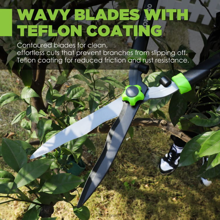 Manual Hedge Shears with Wavy Blade & Ergonomic Comfortable Handle 8884L287 New WORKPRO Tool