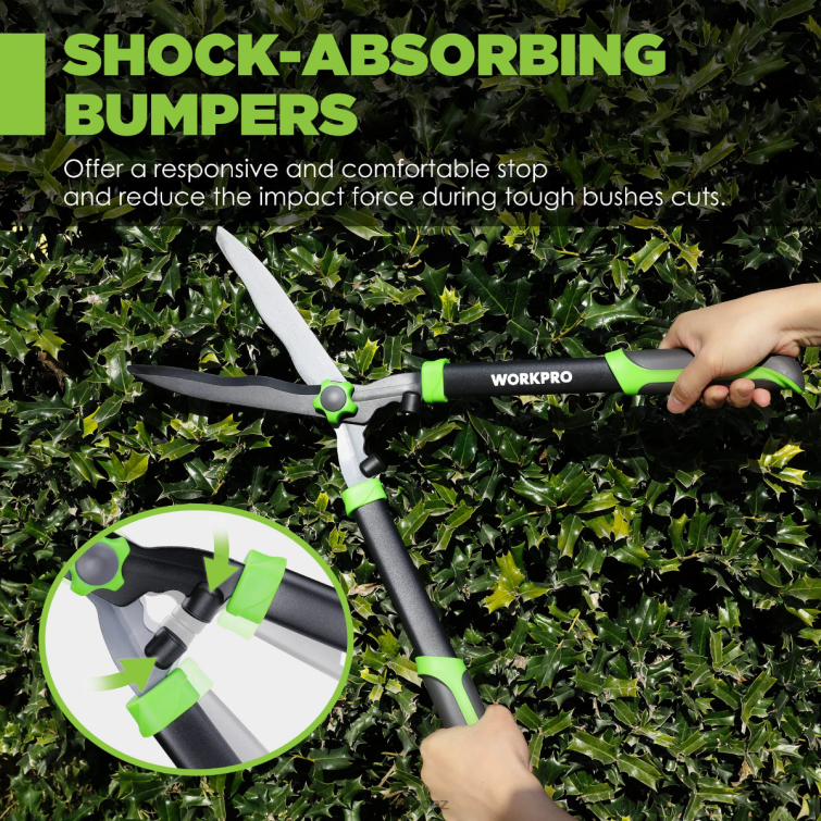 Manual Hedge Shears with Wavy Blade & Ergonomic Comfortable Handle 8884L287 New WORKPRO Tool