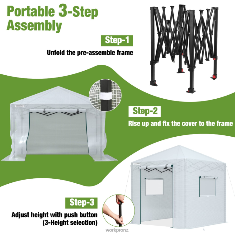 Portable Walk-in Greenhouse 8884L279 Morden WORKPRO Tool