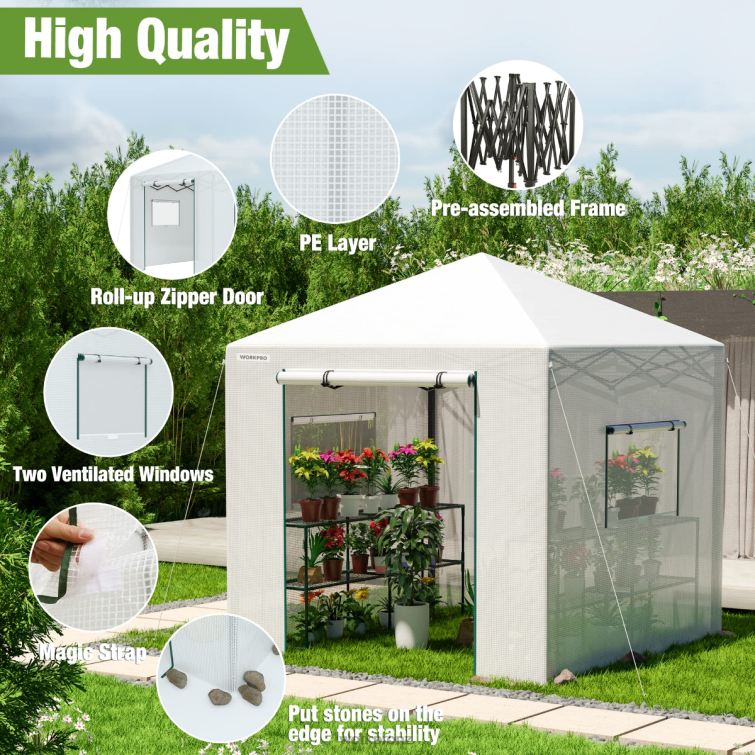 Portable Walk-in Greenhouse 8884L279 Morden WORKPRO Tool
