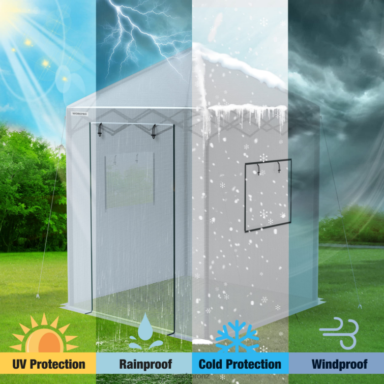 Portable Walk-in Greenhouse 8884L289 Useful WORKPRO Tool