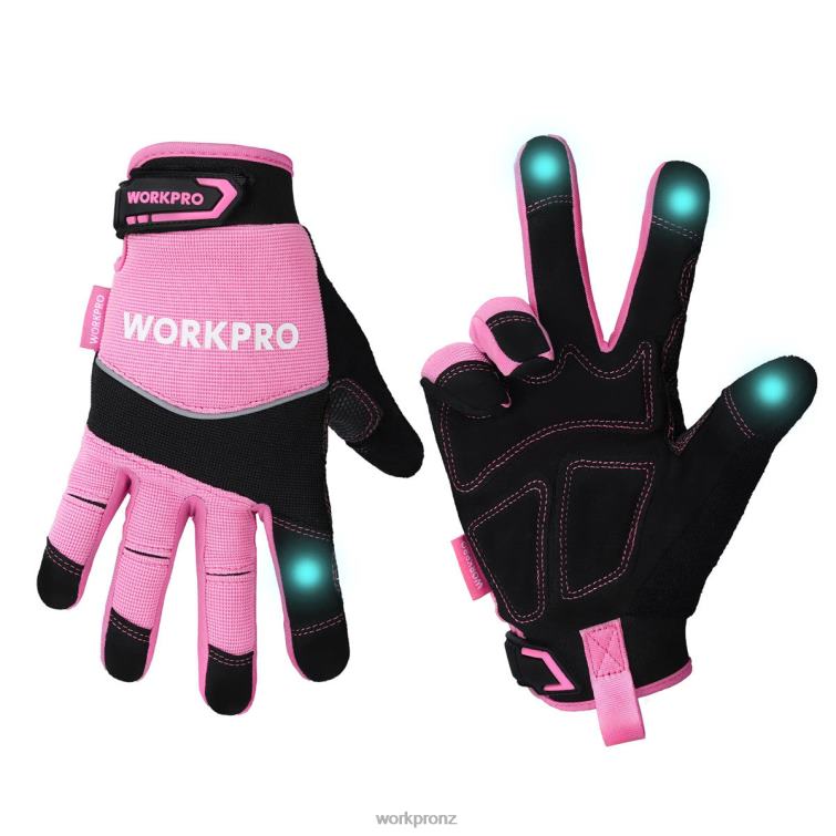 Safety Work Gloves, Touch Screen, Terry Fabric, Non-Slip Working Gloves- M 8884L250 Pink WORKPRO Tool
