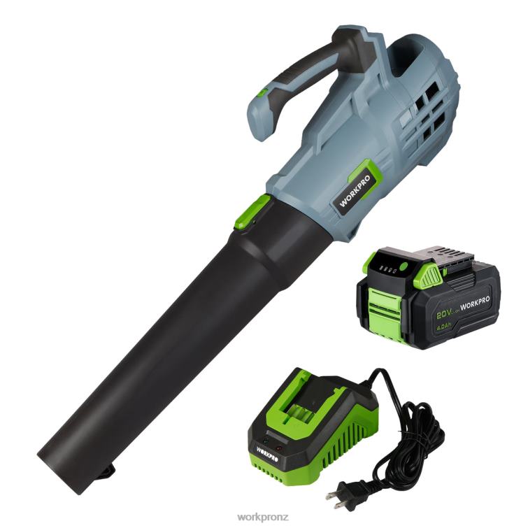 20V Cordless Leaf Blower with 5 Adjustable Speeds 4.0Ah Larger Capacity Battery and Quick Charger Included 8884L292 Helpful WORKPRO Tool