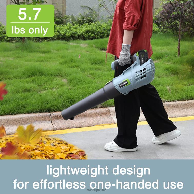 20V Cordless Leaf Blower with 5 Adjustable Speeds 4.0Ah Larger Capacity Battery and Quick Charger Included 8884L292 Helpful WORKPRO Tool