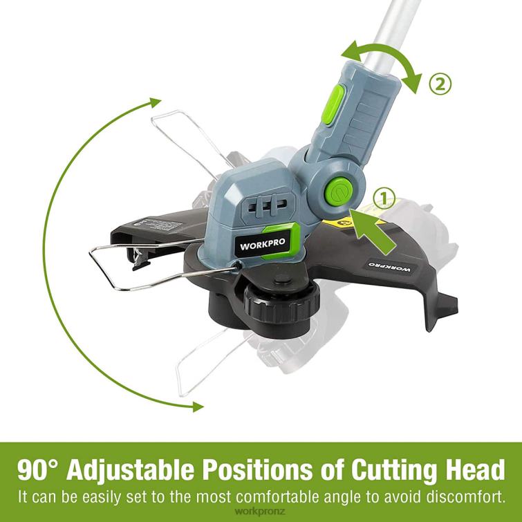 20V Cordless String Trimmer / Edger 12-inch with 2Ah Lithium-Ion Battery 1 Hour Quick Charger 16.4ft Trimmer Line Included 8884L293 Helpful WORKPRO Tool