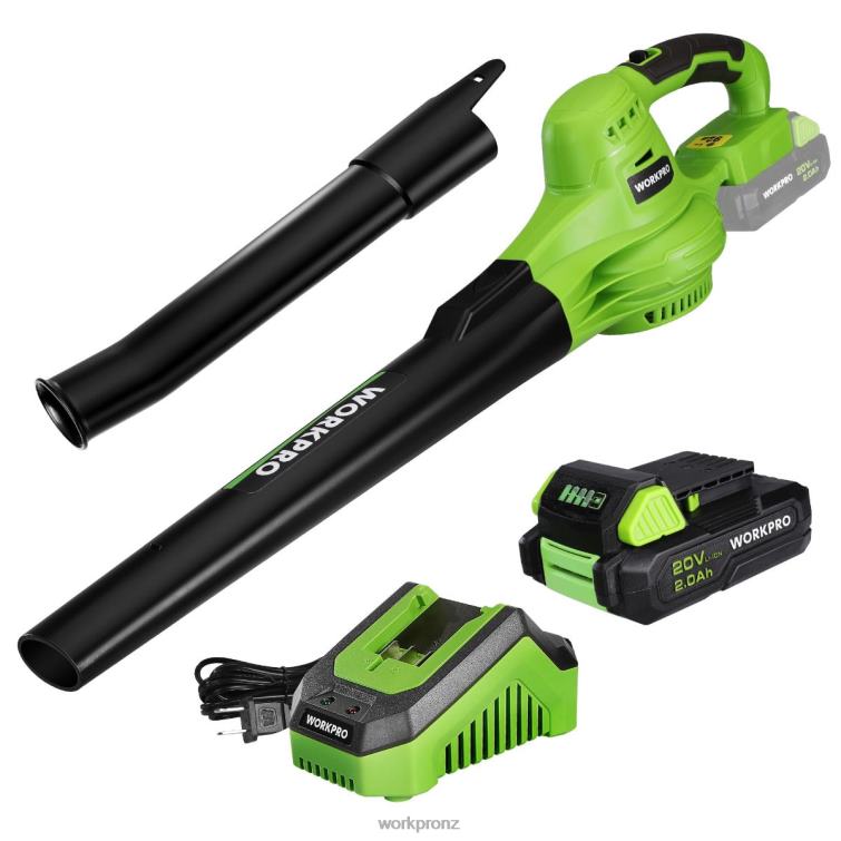 20V Lightweight Mini Cordless Leaf Blower wih Battery and Charger, 2-Speed Control 8884L303 Morden WORKPRO Tool