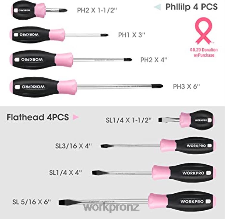 12V Cordless Drill Set & 6-in-1 Staple Gun & 8 Pcs Magnetic Screwdrivers Set & Cordless Hot Melt Glue Gun 8884L313 Pink WORKPRO Tool