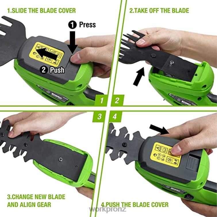 20V Cordless Hedge Trimmer & 2 in 1 Handheld Hedge Trimmer & 2-Piece Pruning Shears & Garden Knee Pads 8884L320 Morden WORKPRO Tool