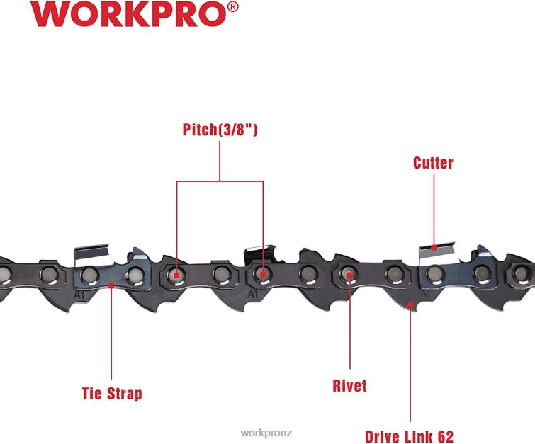 2-Pack Chainsaw Chain, 3/8