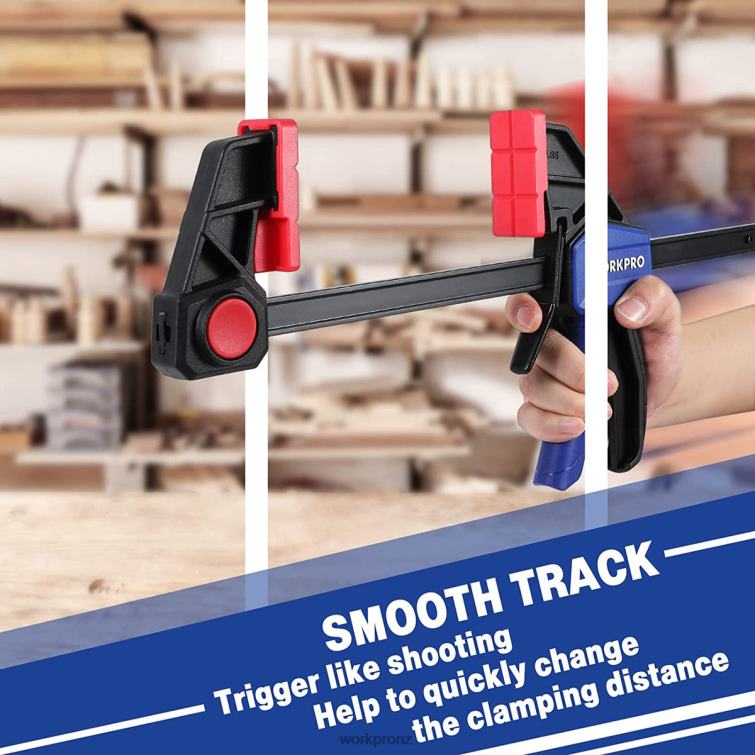 2 Pcs Bar Clamps for Woodworking, Medium Duty 300lbs One-Handed Clamp/Spreader 8884L118 Morden WORKPRO Tool