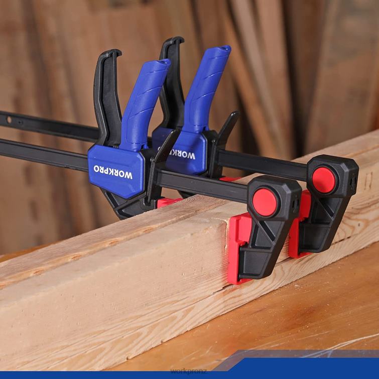 2 Pcs Bar Clamps for Woodworking, Medium Duty 300lbs One-Handed Clamp/Spreader 8884L118 Morden WORKPRO Tool